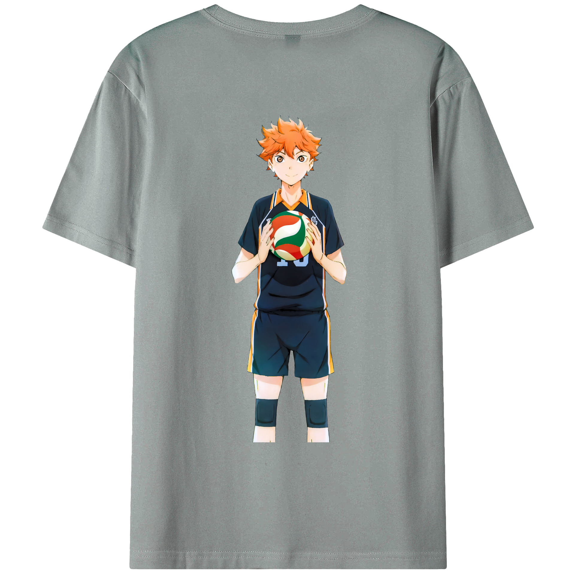 （画像用） ハイキュー!! Haikyu!! 綿100％ メンズ半袖Tシャツ（バックプリント） 通気性
